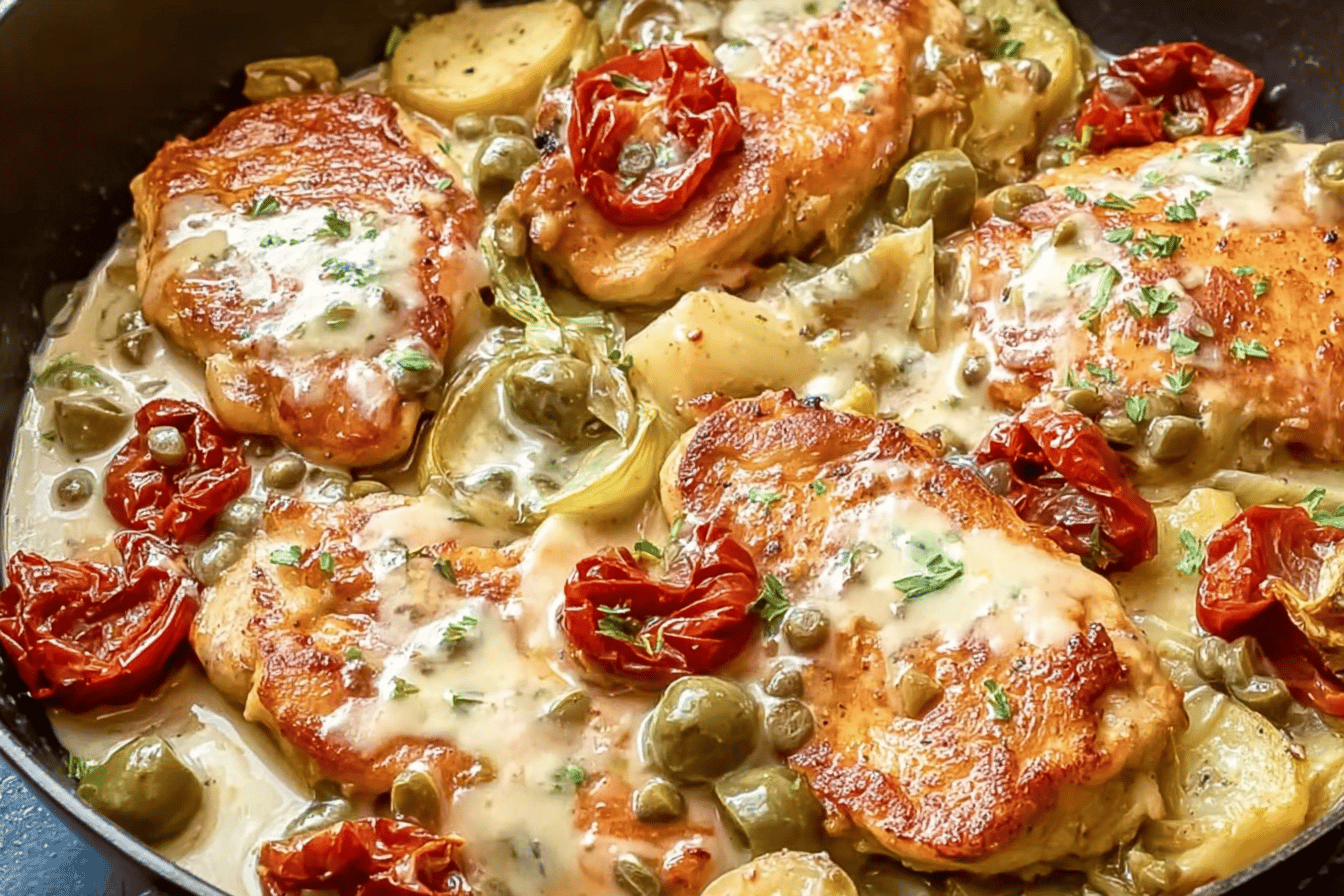 7-Ingredient Essential Mediterranean Chicken Skillet (One-Pan Wonder!)