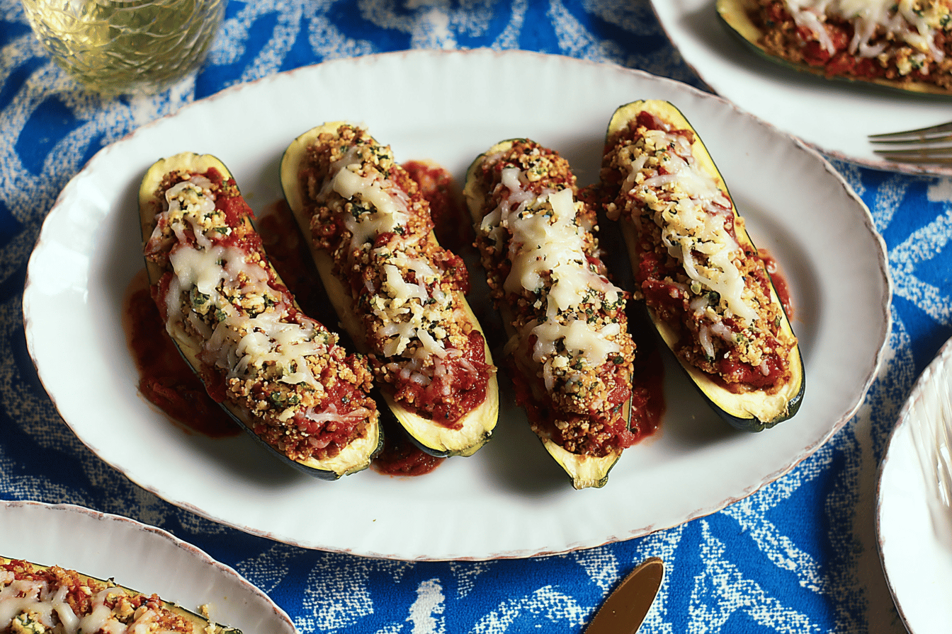 Drop Dead Delicious Stuffed Zucchini
