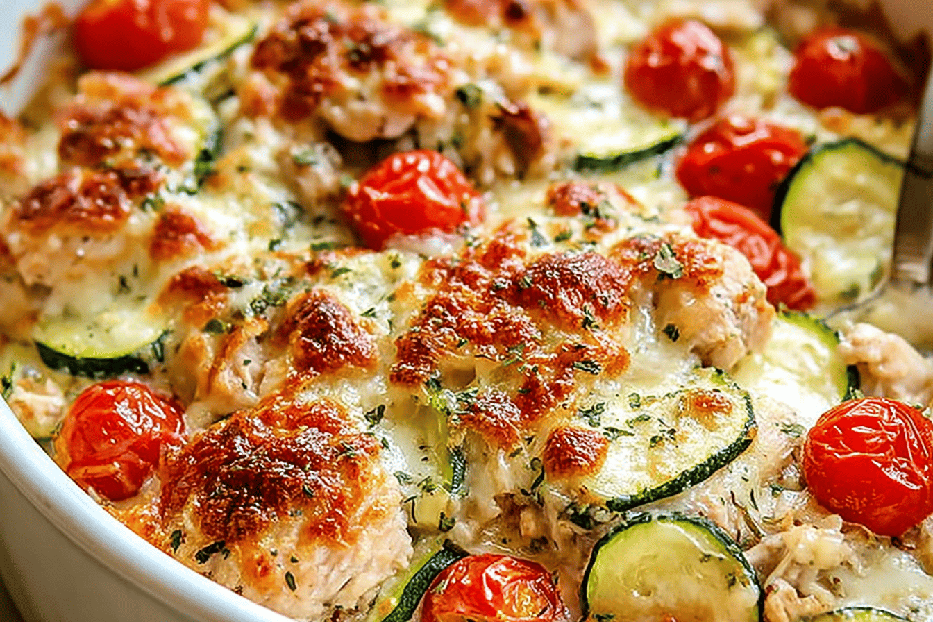 Mediterranean Chicken Zucchini Bake – Easy & Healthy Dinner