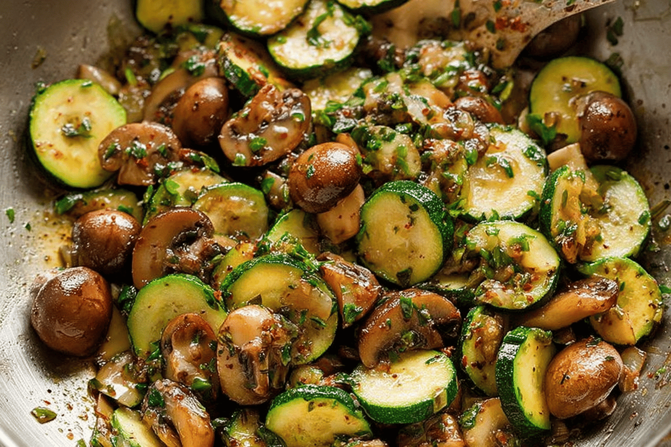 Skillet Zucchini and Mushrooms