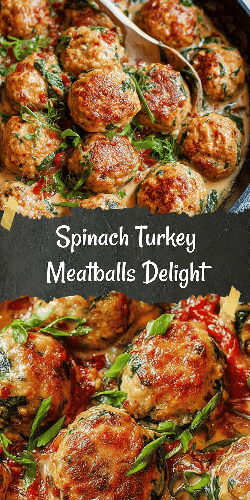 Creamy Spinach Turkey Meatballs
