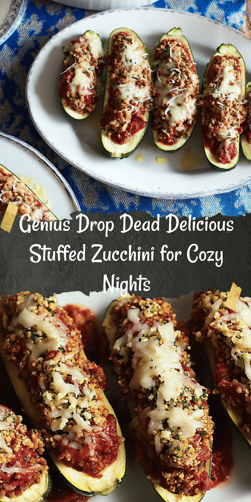 Drop Dead Delicious Stuffed Zucchini
