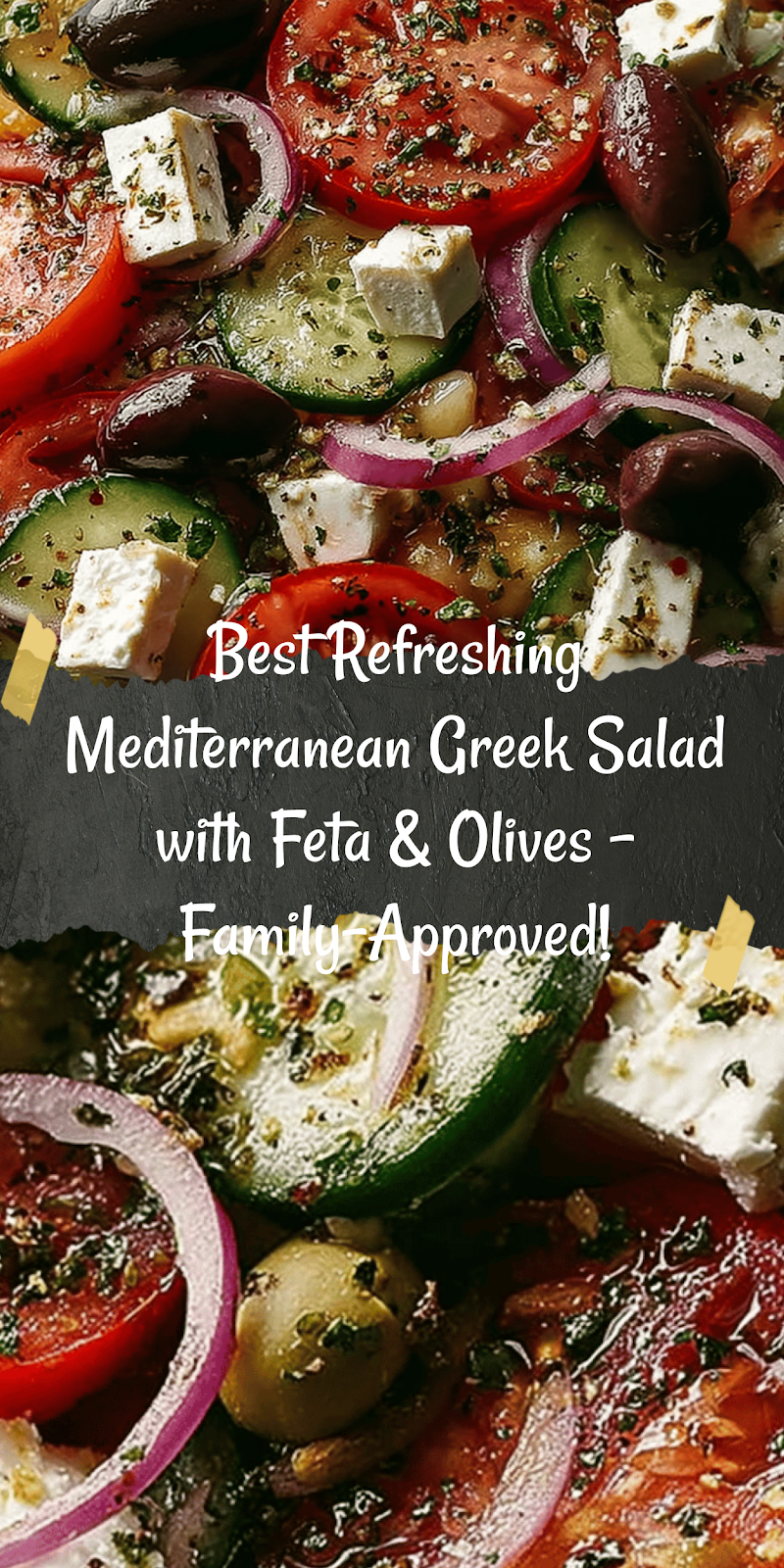 Mediterranean Greek Salad with Feta and Olives 