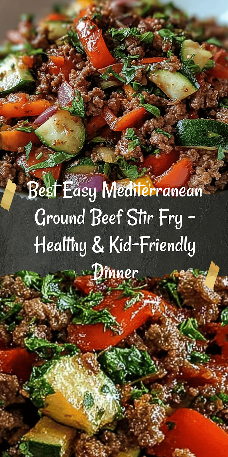 Mediterranean Ground Beef Stir Fry
