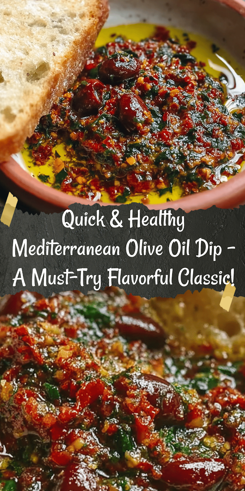 Mediterranean Olive Oil Dip: A Flavorful Classic!