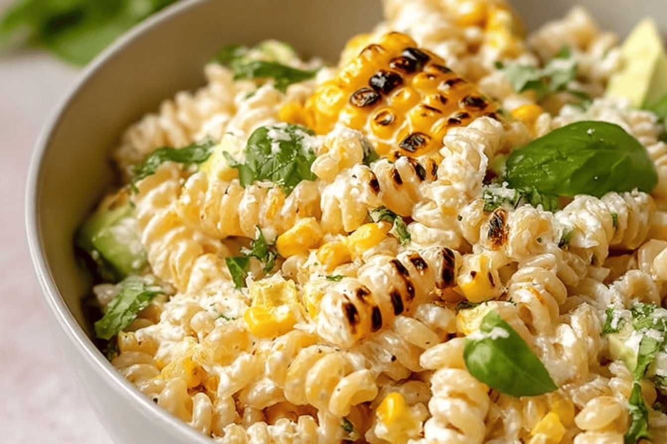 Creamy Street Corn Pasta Salad