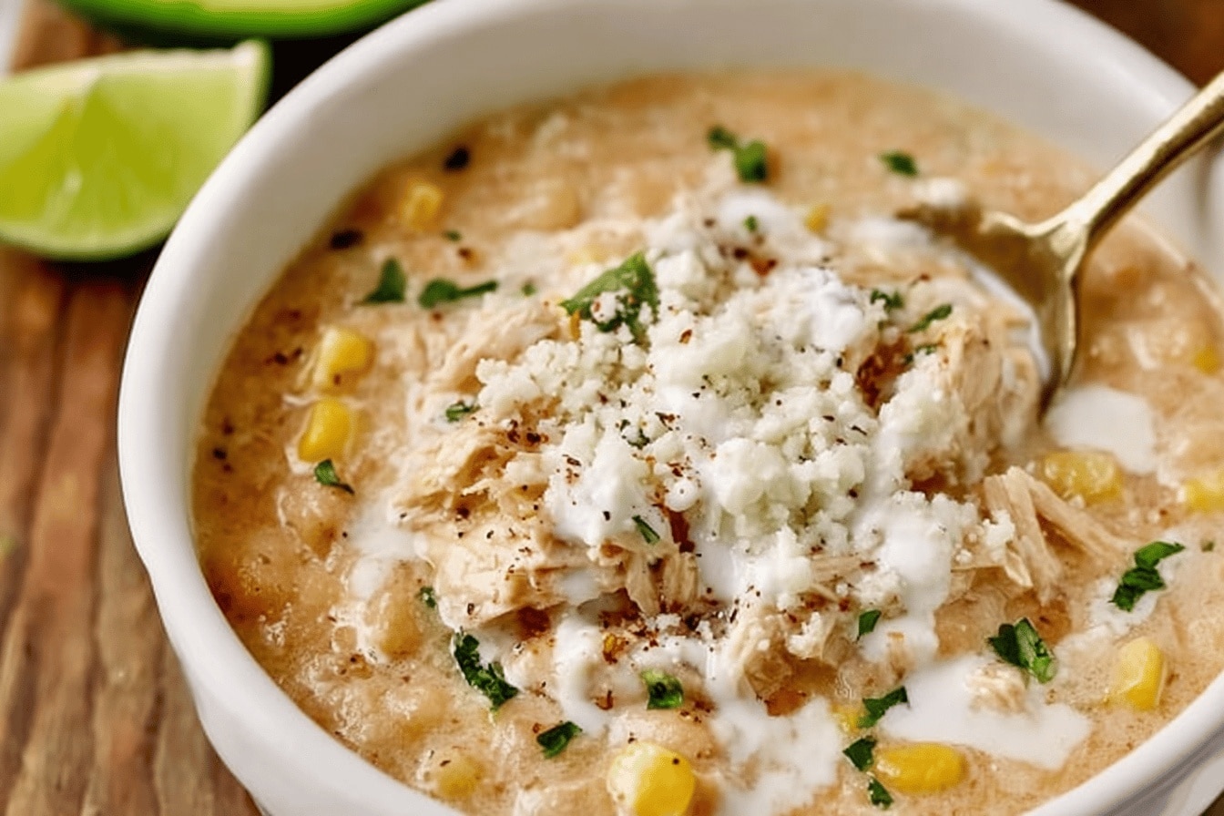 Creamy Crockpot White Chicken Chili – Ultimate 6-Ingredient Comfort