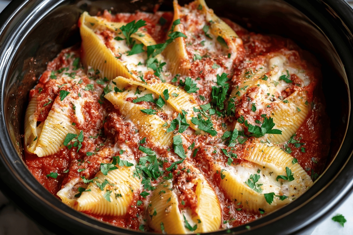 Crockpot Stuffed Shells