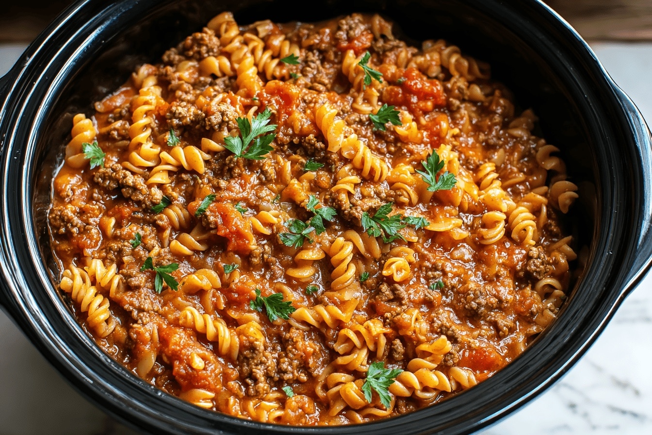 Crockpot Taco Pasta