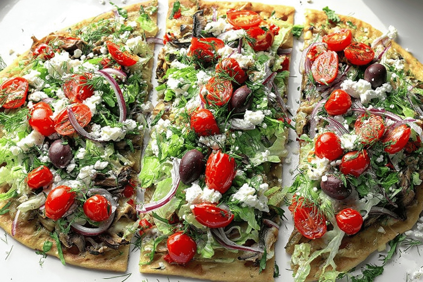 Mediterranean Flatbread Pizza – Easy & Delicious