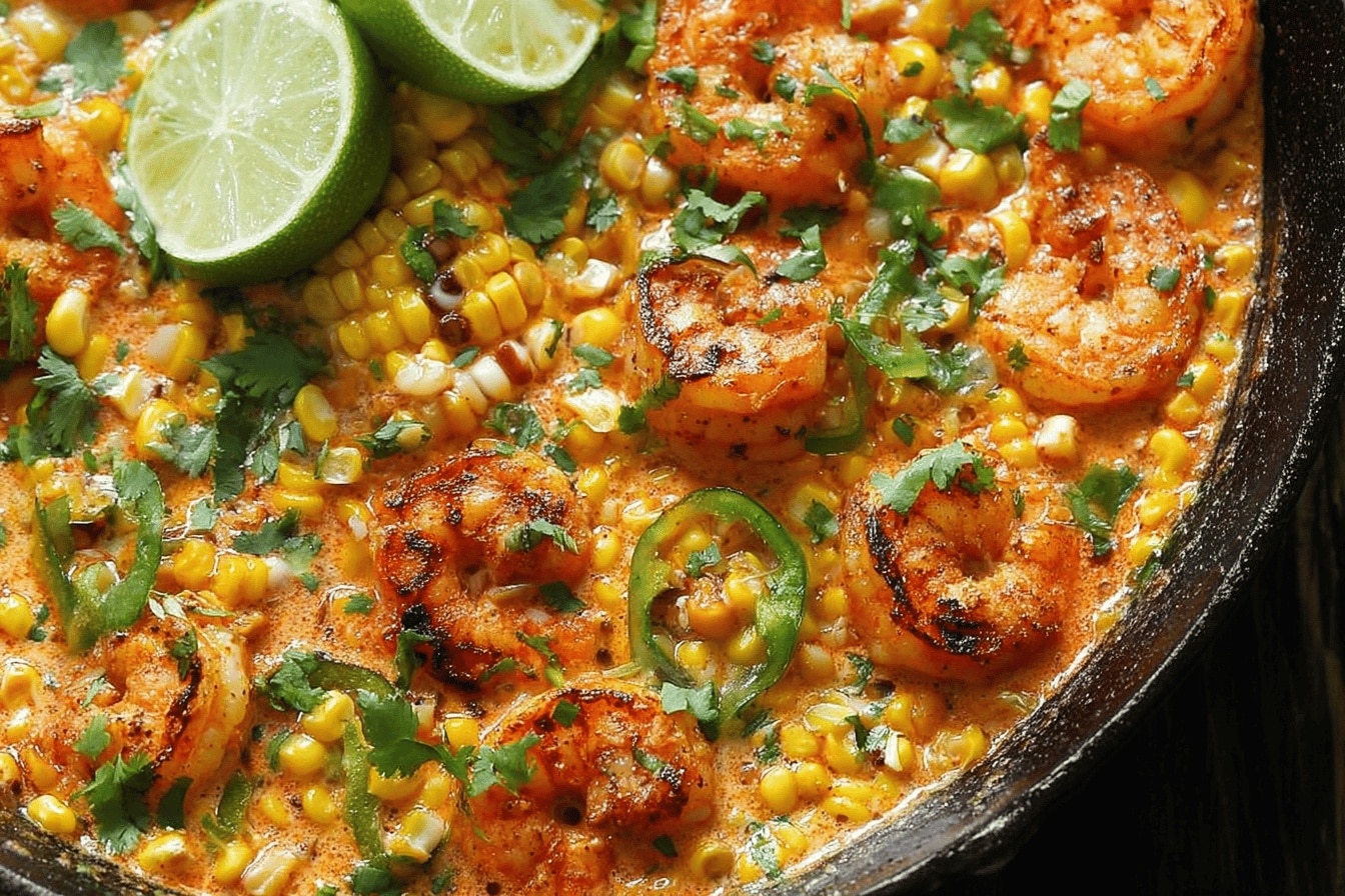 Mexican Street Corn and Shrimp