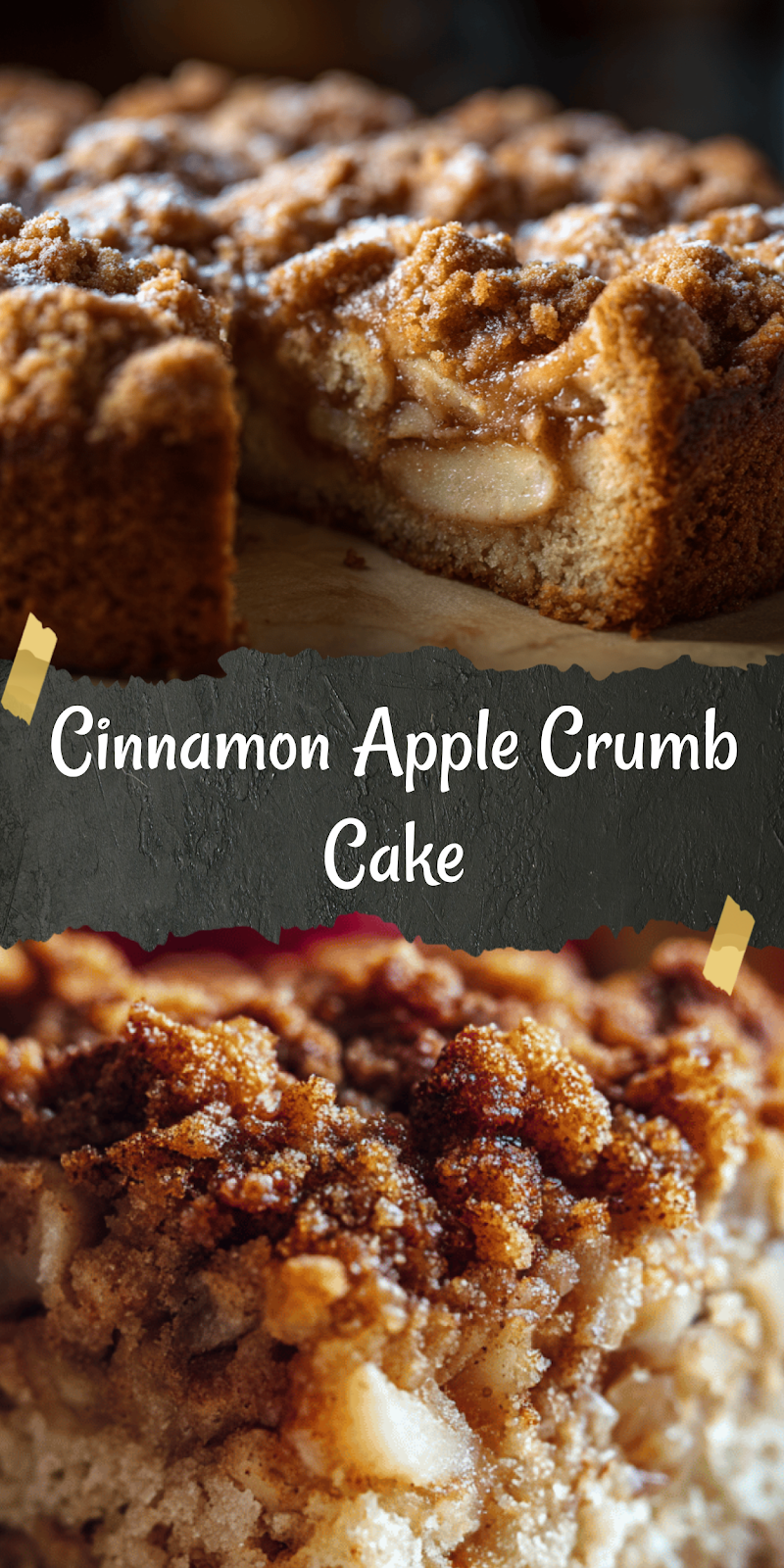Apple Crumb Cake – Topped with Cinnamon Apple Drizzle