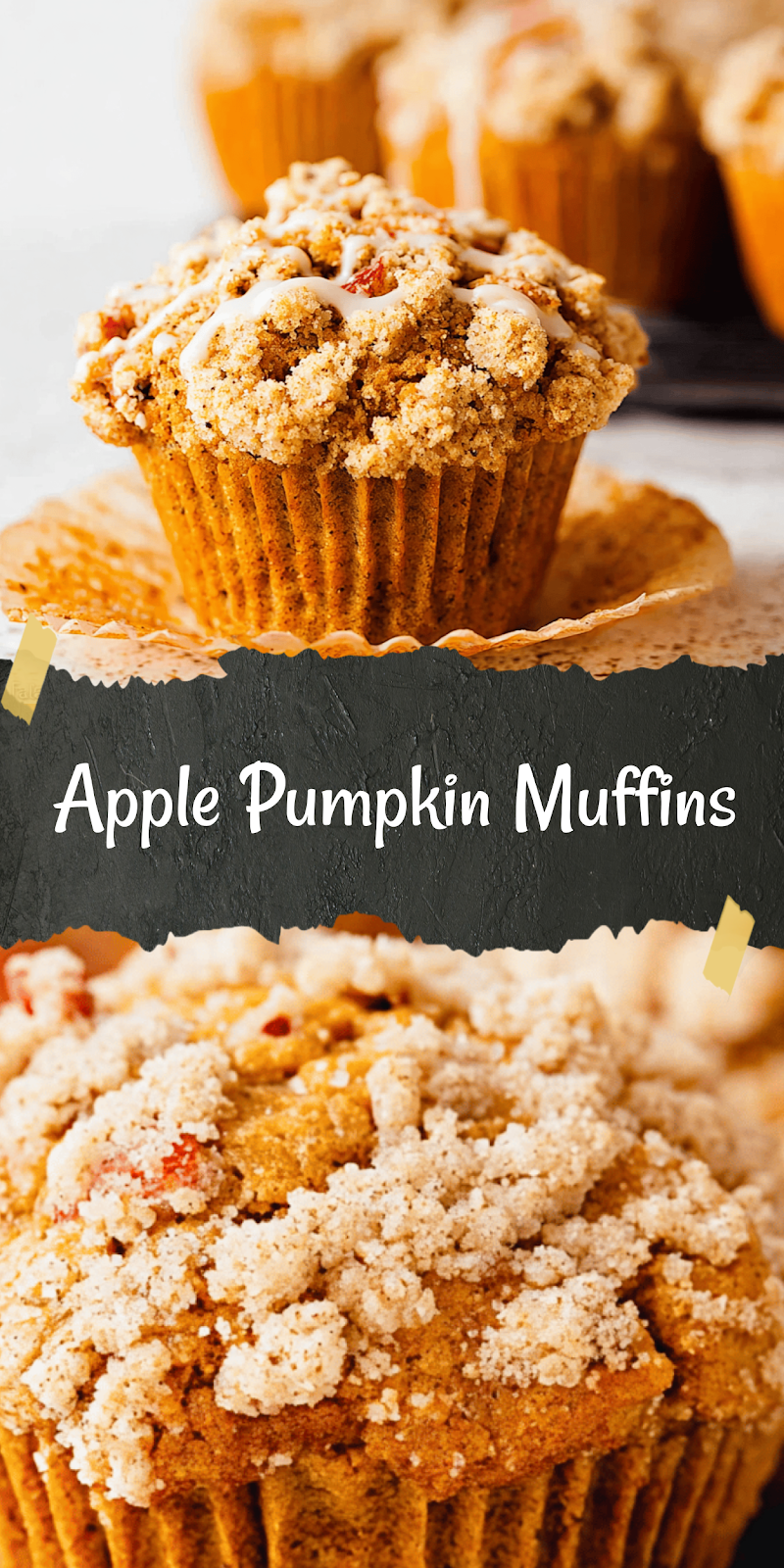 Apple Pumpkin Streusel Muffins