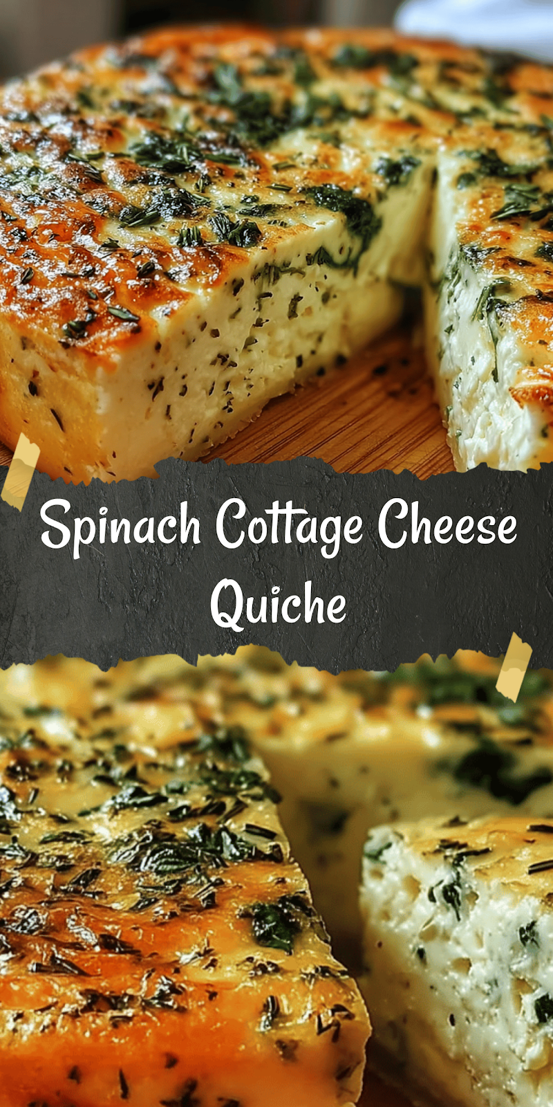 Cottage Cheese and Spinach Crustless Quiche