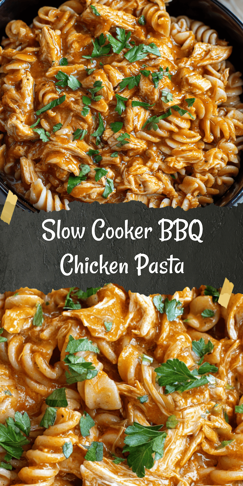 Crockpot BBQ Chicken Pasta