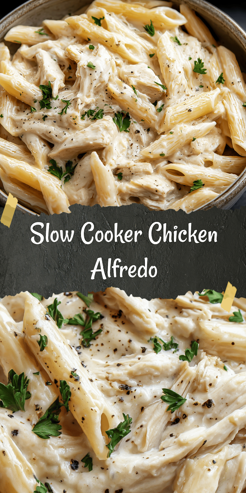 Crockpot Chicken Alfredo Pasta