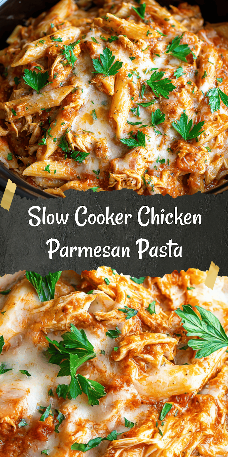Crockpot Chicken Parmesan Pasta