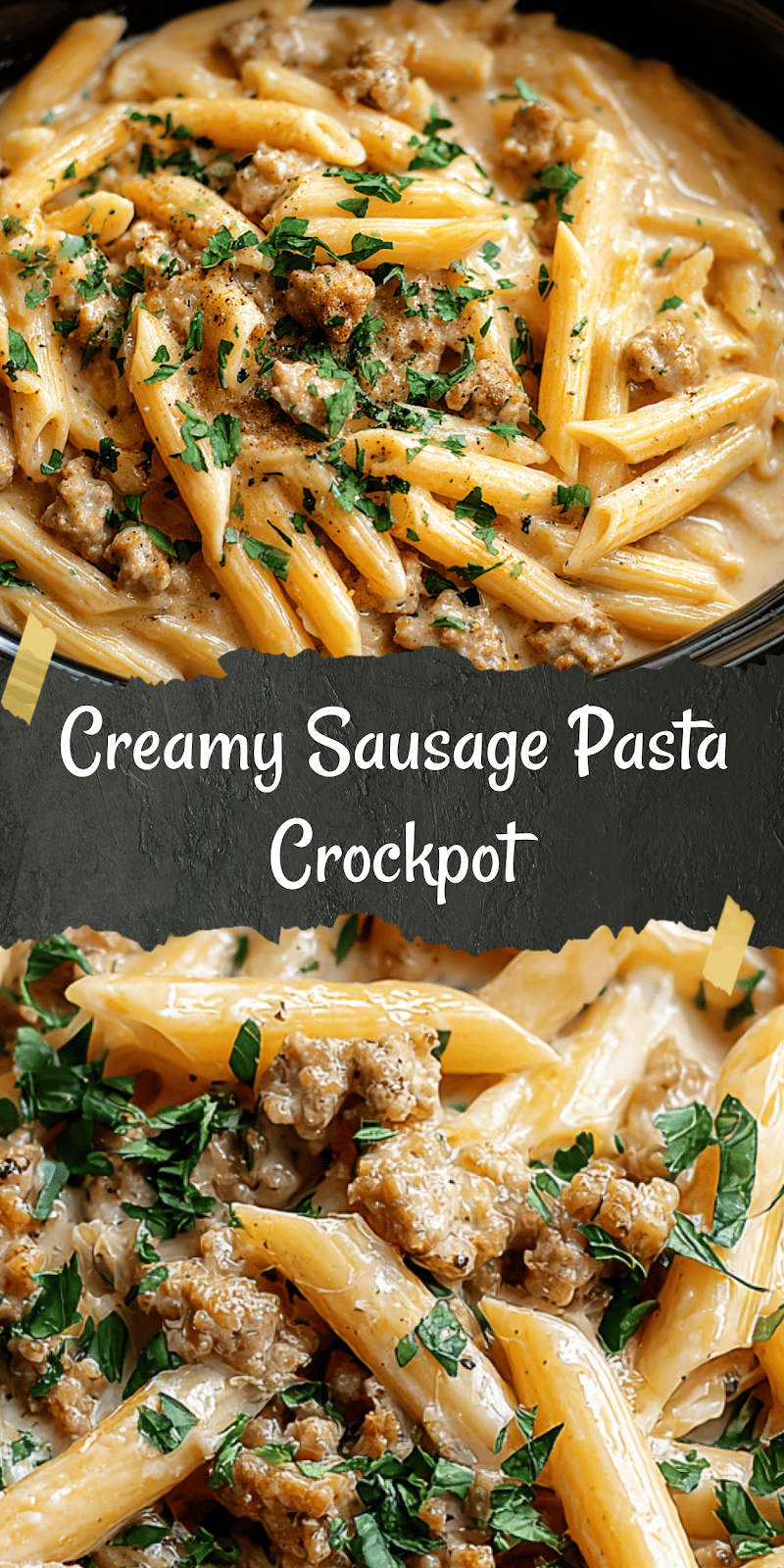 Crockpot Creamy Sausage Pasta