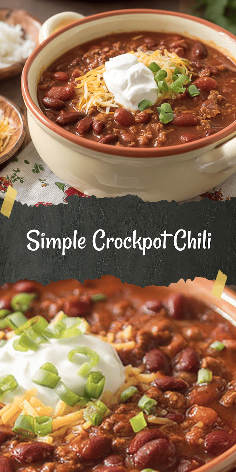 Easy Crockpot Chili Recipe
