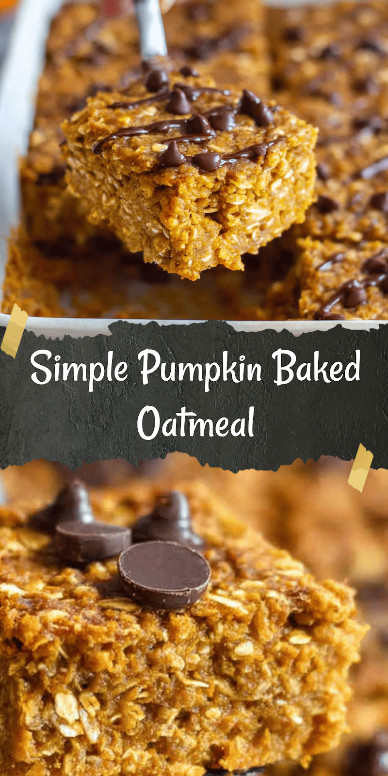 Easy Pumpkin Baked Oatmeal