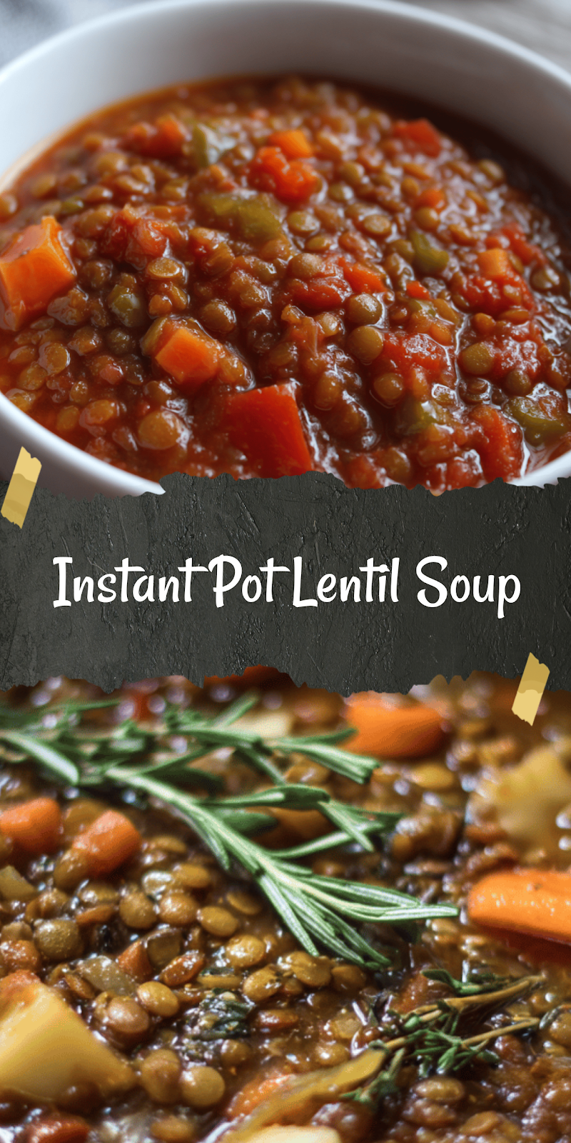 Easy Vegetarian Lentil Soup Made In The Instant Pot