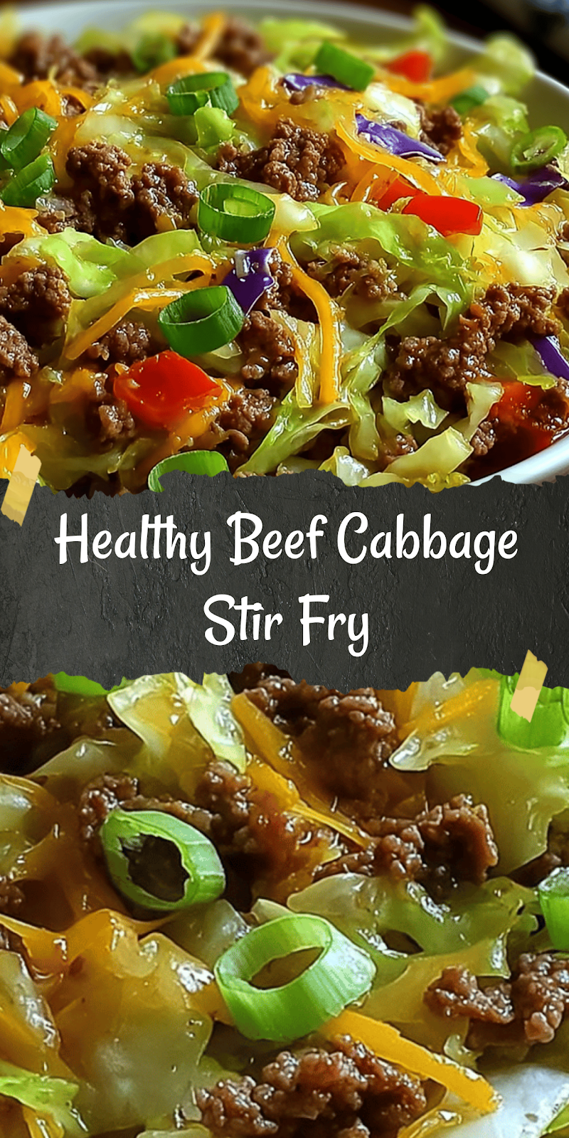 Healthy Chinese Ground Beef & Cabbage Stir Fry