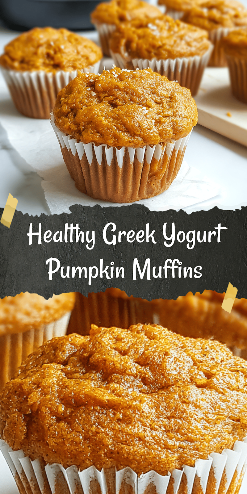 Healthy Greek Yogurt Pumpkin Muffins