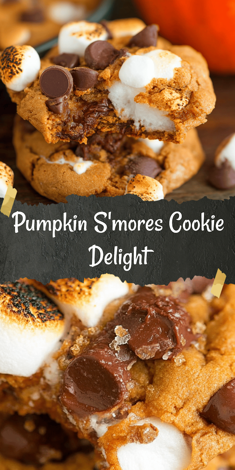 Pumpkin S'mores Cookies