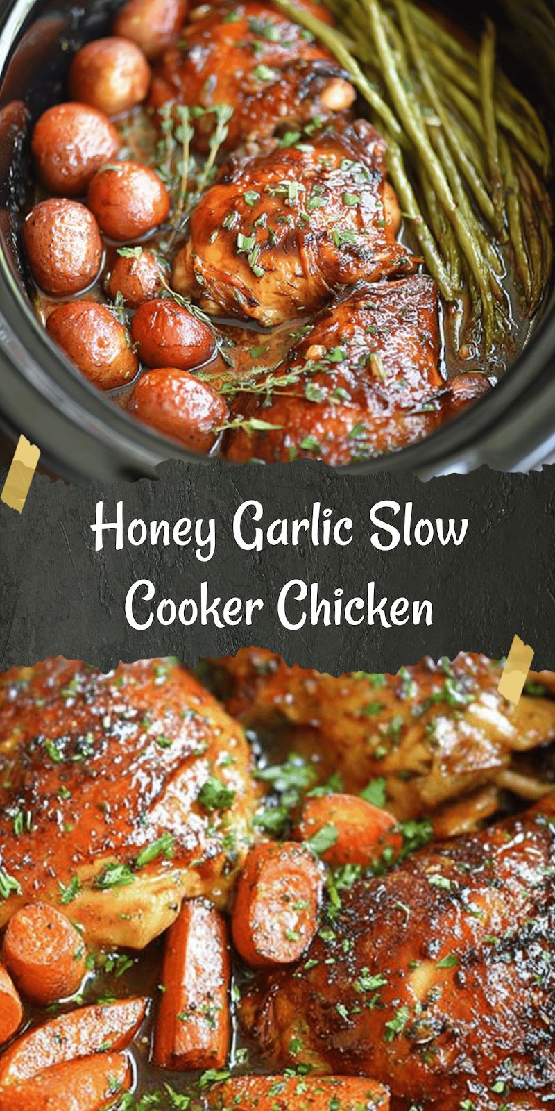 Slow Cooker Honey Garlic Chicken and Veggies