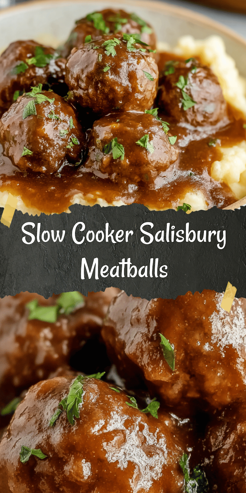 Tasty Slow Cooker Salisbury Steak Meatballs Recipe