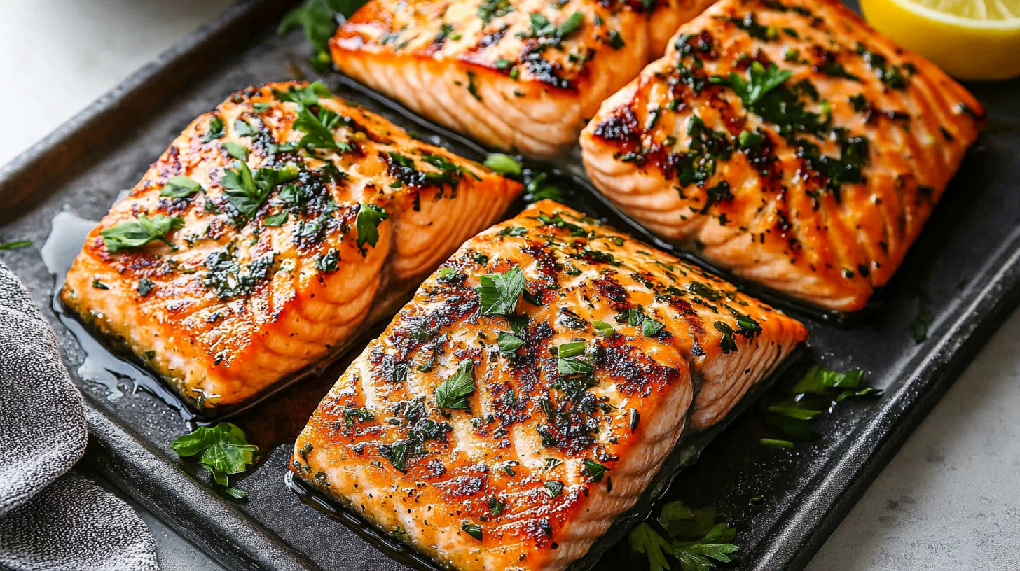 Baked Salmon with Lemon and Herbs