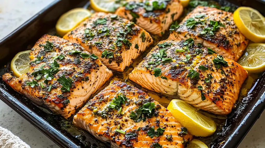 Baked Salmon with Lemon and Herbs