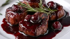 Michigan Cherry Glazed Lamb Chops - A Perfect Sweet & Savory Dish