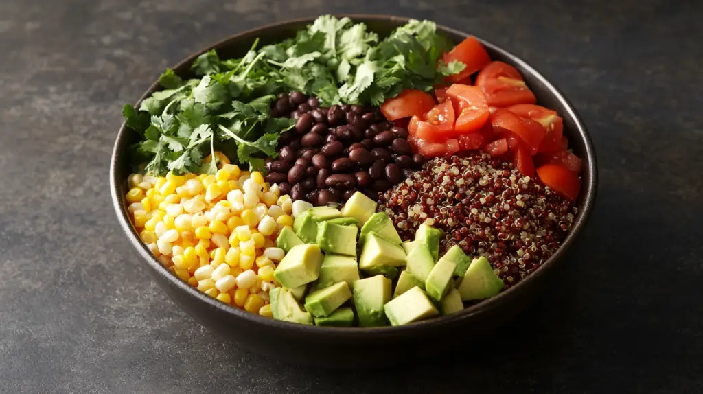 Southwest Avocado and Black Bean Quinoa Bowls