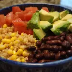 Southwest Avocado and Black Bean Quinoa Bowls