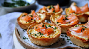 Bouchées de Quiche Sans Pâte au Saumon Fumé - Recette Facile