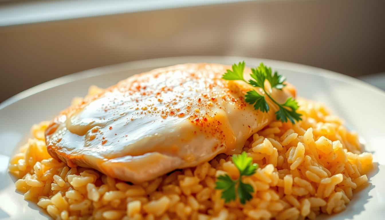 Poulet Crémeux au Paprika & Riz Fondant