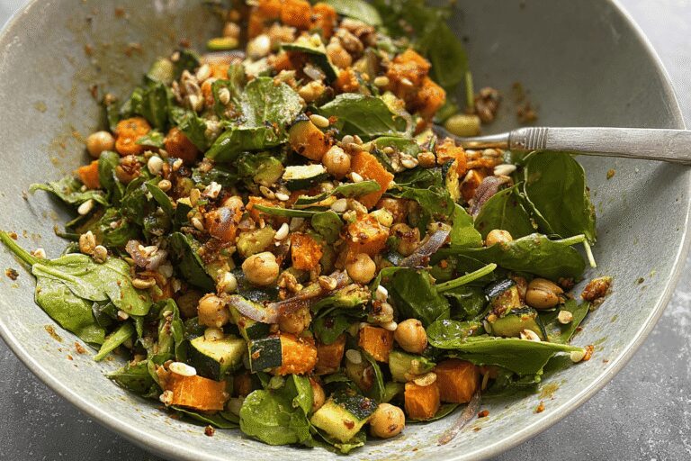 Easy & Gorgeous Roasted Zucchini and Sweet Potato Salad