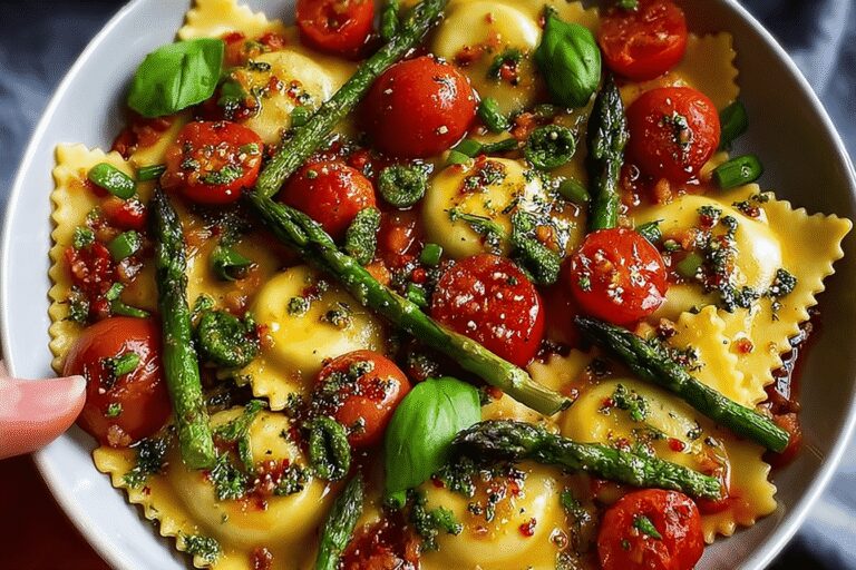 Must-Try Ravioli aux Asperges & Tomates – Recette Santé Facile et Rapide