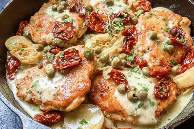 Quick & Healthy 7-Ingredient Mediterranean Chicken Skillet – Family-Approved!