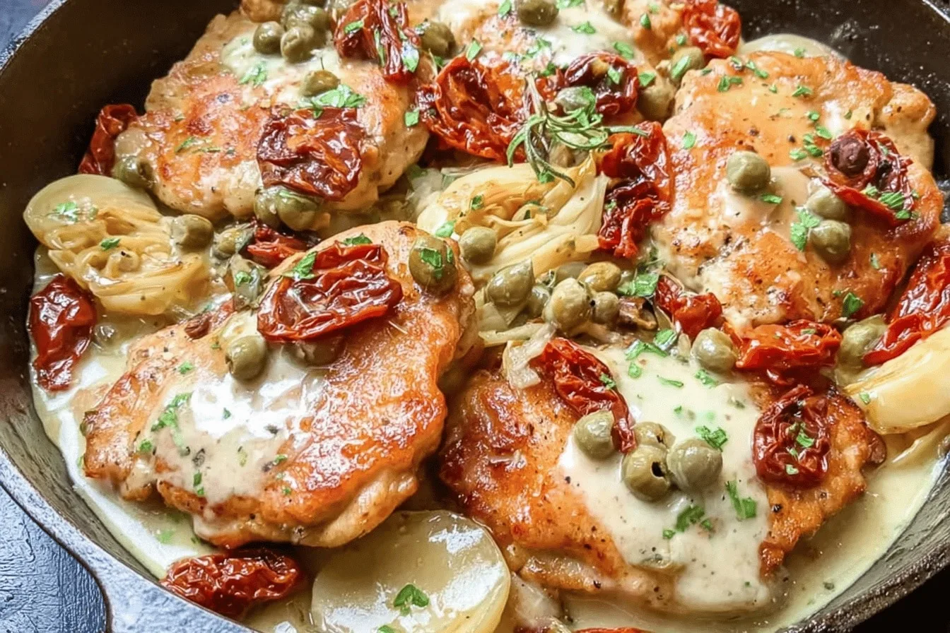 Quick & Healthy 7-Ingredient Mediterranean Chicken Skillet – Family-Approved!