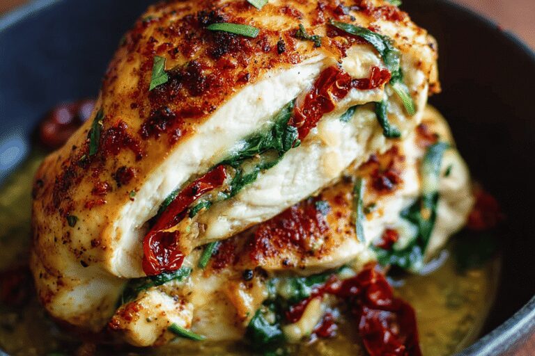 Must-Try Poulet Farci aux Tomates Séchées | Recette Facile & Santé pour Toute la Famille