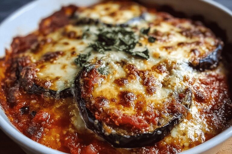 Must-Try 7-Layer Eggplant Parmesan Bake | Cheesy, Comforting, Family-Friendly Dinner Idea