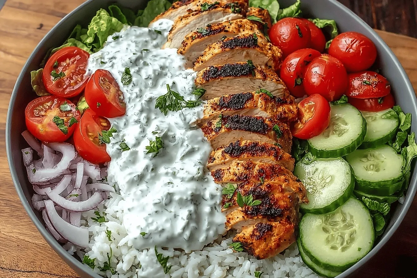 Must-Try Loaded Grilled Chicken Tzatziki Bowl – Flavorful Healthy Dinner Idea