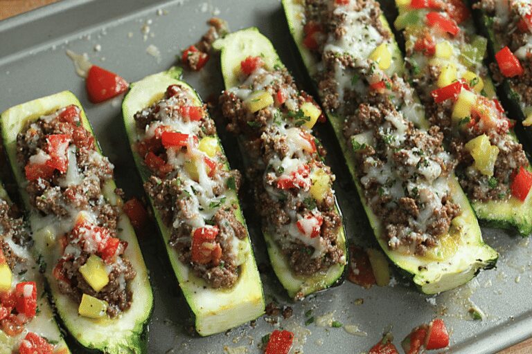 Amazing Meaty Stuffed Zucchini Boats – Easy Cozy Dinner Idea