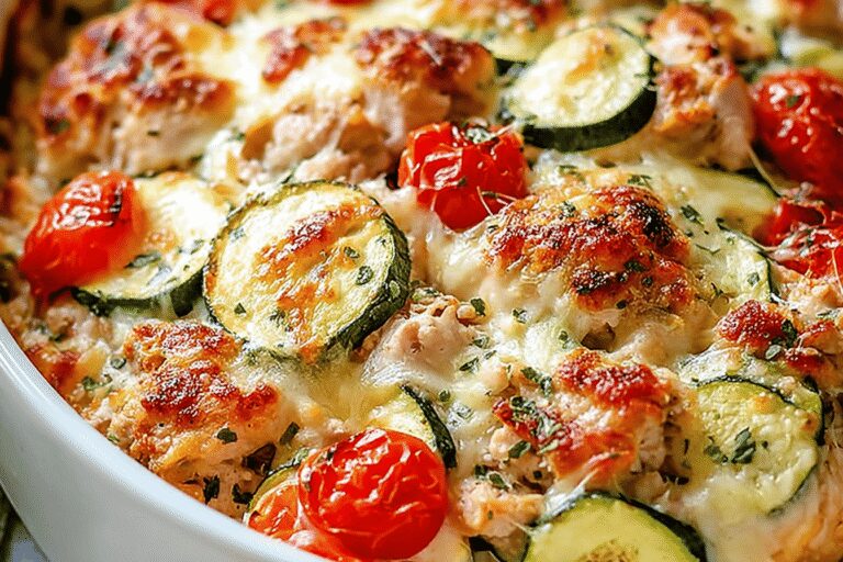 Healthy Mediterranean Chicken Zucchini Bake – Quick & Family-Approved Dinner
