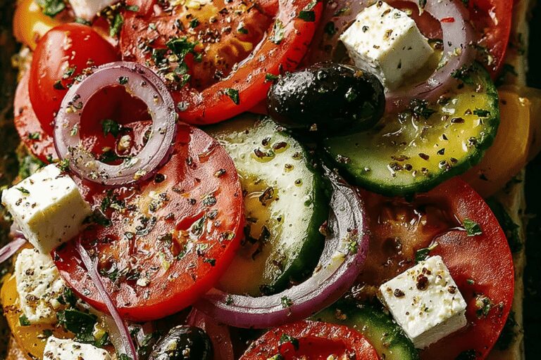 Best Refreshing Mediterranean Greek Salad with Feta & Olives – Family-Approved!