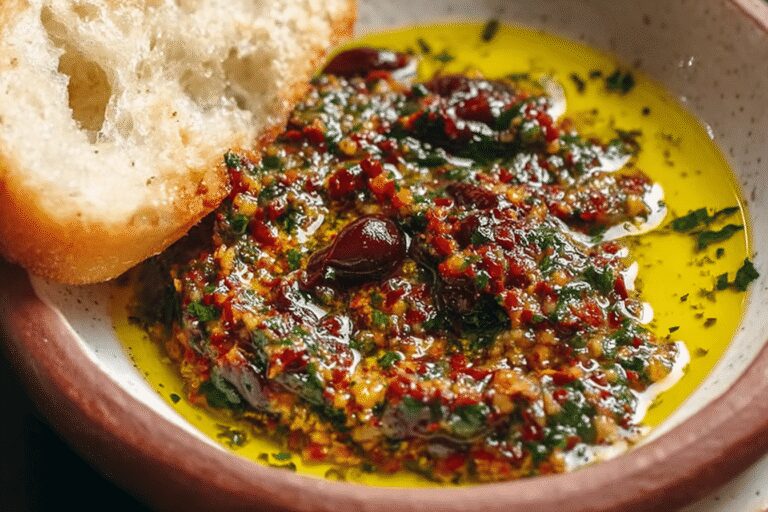 Quick & Healthy Mediterranean Olive Oil Dip – A Must-Try Flavorful Classic!