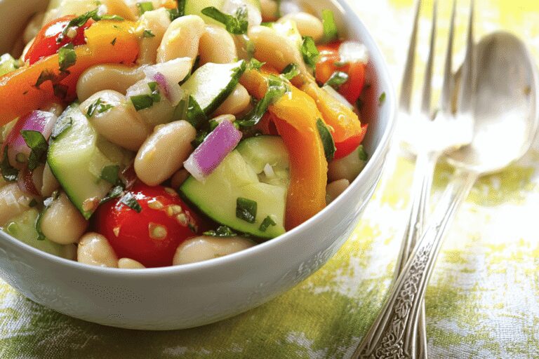 Easy & Gorgeous White Bean Zucchini Basil Salad for Summer Bliss