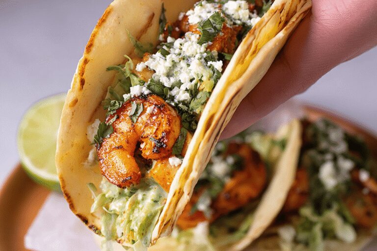 Easy Cilantro Lime Shrimp Tacos with Creamy Slaw – Must-Try Dinner